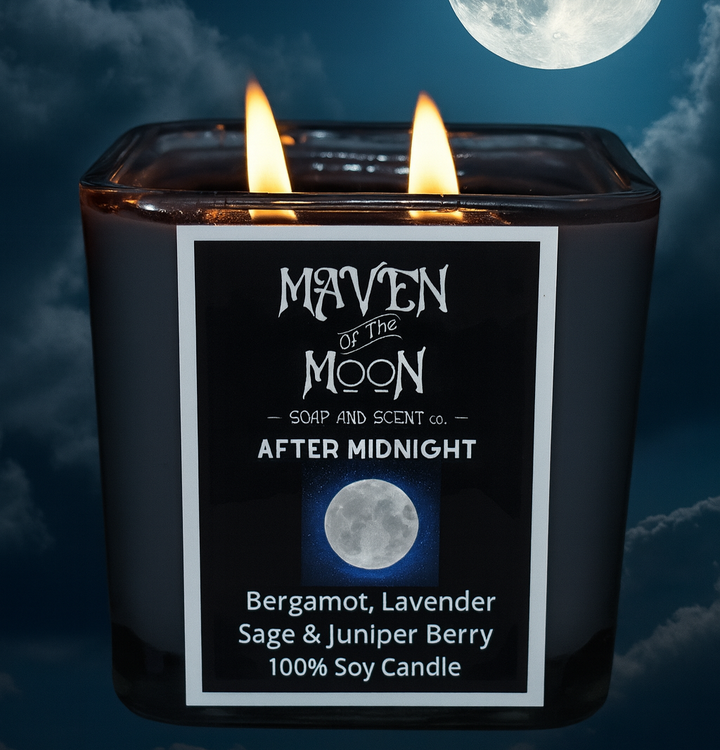 After Midnight - 100% Soy Candle | Calming Herbal Scent - Phthalate Free - Handmade 10 oz