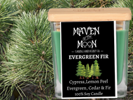Evergreen Fir- 100% Soy Candle | Crisp and Woodsy Scent - Handmade, 10 oz
