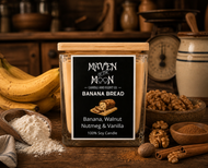 Banana Bread - 100% Soy Candle | Phthalate free | Banana, Vanilla & Nutty Gourmand Scent - Handmade, 10 oz