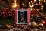 Festive Cranberry - 100% Soy Candle | Tangy, Spicy & Woodsy Scent Blend - Handmade, 10 oz