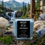Cool Breeze - 100% Soy Candle | Fresh, Crisp and Soothing Scent, Handmade, 10 oz