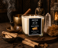 Palo Santo - 100 % Soy Candle | Calming Earthy Scent - Handmade, 10 oz