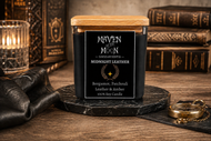 Midnight Leather – 100% Soy Candle | Amber Woods, Leather & Sandalwood Scent | Phthalate-Free | Handmade, 10 oz