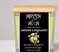 Jasmine & Bergamot 100% Soy Candle