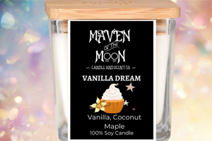 Vanilla Dream - 100% Soy Candle | Sweet, Creamy & Luxurious Aroma - Handmade, 10 oz