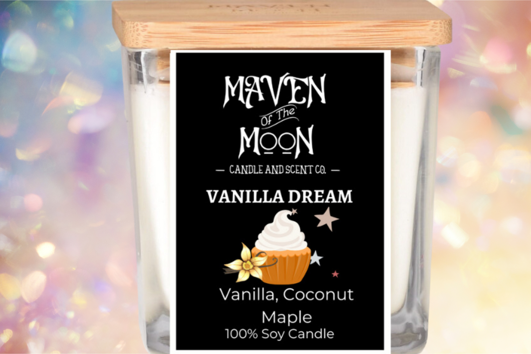 Vanilla Dream - 100% Soy Candle | Sweet, Creamy & Luxurious Aroma - Handmade, 10 oz