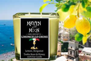 Limoncello Crème - 100% Soy Candle | Zesty Lemon, Sugar & Cream Gourmand Scent, Handmade, 10 oz