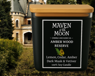 Amber Wood Reserve  - 100% Soy Candle | Bold, Earthy & Refined - Handmade, 10oz
