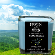 Cool Breeze - 100% Soy Candle | Fresh, Crisp and Soothing Scent, Handmade, 10 oz